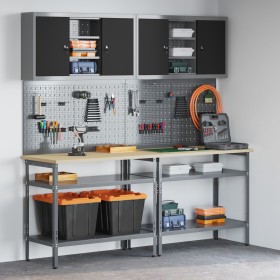 Conjunto de Banco de Trabajo de 8 Piezas Gris Acero de , Mesas de trabajo - Ref: Foro24-3321502, Precio: 430,46 €, Descuento: %