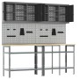 Conjunto de Banco de Trabajo de 8 Piezas Gris Acero de , Mesas de trabajo - Ref: Foro24-3321502, Precio: 430,46 €, Descuento: %