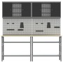 Conjunto de Banco de Trabajo de 8 Piezas Gris Acero de , Mesas de trabajo - Ref: Foro24-3321502, Precio: 430,46 €, Descuento: %