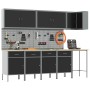Set de Armario y Tablero de Perforación de 12 Piezas Negro MDF y Metal de , Mesas de trabajo - Ref: Foro24-3321506, Precio: 9...