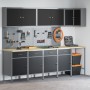 Set de Armario y Tablero de Perforación de 12 Piezas Negro MDF y Metal de , Mesas de trabajo - Ref: Foro24-3321506, Precio: 9...