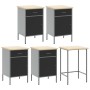 Set de Armario y Tablero de Perforación de 12 Piezas Negro MDF y Metal de , Mesas de trabajo - Ref: Foro24-3321506, Precio: 9...