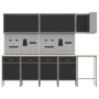 Set de Armario y Tablero de Perforación de 12 Piezas Negro MDF y Metal de , Mesas de trabajo - Ref: Foro24-3321506, Precio: 9...