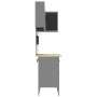 Set de Armario y Tablero de Perforación de 12 Piezas Negro MDF y Metal de , Mesas de trabajo - Ref: Foro24-3321506, Precio: 9...