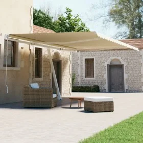 Cream automatic standing awning 600x300 cm by vidaXL, Awnings - Ref: Foro24-3069607, Price: 648,71 €, Discount: %