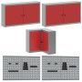 Set de Gabinetes y Mesas de Trabajo de 12 Piezas Rojo MDF y Metal de , Mesas de trabajo - Ref: Foro24-3321511, Precio: 922,42...