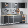Set de gabinete de trabajo y panel de clavijas de 12 piezas en MDF negro y metal de , Mesas de trabajo - Ref: Foro24-3321512,...
