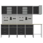 Set de gabinete de trabajo y panel de clavijas de 12 piezas en MDF negro y metal de , Mesas de trabajo - Ref: Foro24-3321512,...