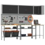 Set de mesa de almacenamiento de herramientas de 10 piezas Negro Madera Ingenierizada y Metal de , Mesas de trabajo - Ref: Fo...