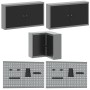 Set de mesa de almacenamiento de herramientas de 10 piezas Negro Madera Ingenierizada y Metal de , Mesas de trabajo - Ref: Fo...