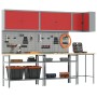 Set de mesa de almacenamiento de herramientas de 10 piezas en madera compuesta y metal rojo de , Mesas de trabajo - Ref: Foro...
