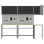 Set de mesa de almacenamiento de herramientas de 10 piezas Negro Madera Ingenierizada y Metal de , Mesas de trabajo - Ref: Fo...