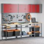Set de mesa de almacenamiento de herramientas de 10 piezas en madera compuesta y metal rojo de , Mesas de trabajo - Ref: Foro...