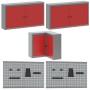 Set de mesa de almacenamiento de herramientas de 10 piezas en madera compuesta y metal rojo de , Mesas de trabajo - Ref: Foro...