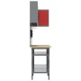 Set de mesa de almacenamiento de herramientas de 10 piezas en madera compuesta y metal rojo de , Mesas de trabajo - Ref: Foro...