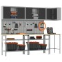 Set de Almacenamiento de Herramientas de 10 Piezas en Negro de Madera Ingenierizada y Metal de , Mesas de trabajo - Ref: Foro...