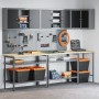 Set de Almacenamiento de Herramientas de 10 Piezas en Negro de Madera Ingenierizada y Metal de , Mesas de trabajo - Ref: Foro...