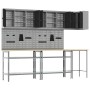 Set de Almacenamiento de Herramientas de 10 Piezas en Negro de Madera Ingenierizada y Metal de , Mesas de trabajo - Ref: Foro...