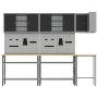 Set de Almacenamiento de Herramientas de 10 Piezas en Negro de Madera Ingenierizada y Metal de , Mesas de trabajo - Ref: Foro...