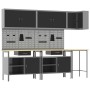 Juego de Mesa para Guardar Herramientas de 10 Piezas Negro de Madera y Metal de , Mesas de trabajo - Ref: Foro24-3321518, Pre...