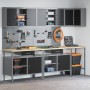 Set de Mesa de Almacenamiento de Herramientas de 10 Piezas Negro de Madera Compensada y Metal de , Mesas de trabajo - Ref: Fo...