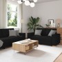 Conjunto de Sofá de 3 Piezas con Cojines Tela Negra de , Sofás - Ref: Foro24-3324611, Precio: 620,66 €, Descuento: %