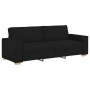 Conjunto de Sofá de 3 Piezas con Cojines Tela Negra de , Sofás - Ref: Foro24-3324611, Precio: 620,66 €, Descuento: %