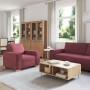 Conjunto de sofá de 3 piezas con cojines color rojo vino de , Sofás - Ref: Foro24-3324612, Precio: 620,66 €, Descuento: %