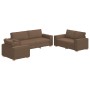 Conjunto de sofá de 3 piezas con cojines de tela marrón de , Sofás - Ref: Foro24-3324613, Precio: 620,66 €, Descuento: %