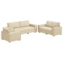 Conjunto de sofá de 3 piezas de con cojines de tela crema de , Sofás - Ref: Foro24-3324616, Precio: 620,66 €, Descuento: %