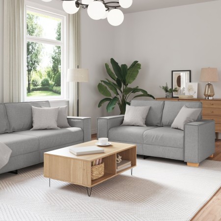 Conjunto de Sofá de 3 Piezas con Cojines de Tela Gris Nube de , Sofás - Ref: Foro24-3324617, Precio: 625,92 €, Descuento: %