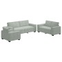 Conjunto de Sofá de 3 Piezas con Cojines de Terciopelo Gris Claro de , Sofás - Ref: Foro24-3324618, Precio: 616,52 €, Descuen...