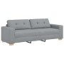 Juego de Sofá de 3 Piezas con Cojines de Tela Gris Claro de , Sofás - Ref: Foro24-3324628, Precio: 637,22 €, Descuento: %