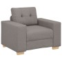 Juego de Sofás de 3 Piezas con Cojines de Tela Taupe de , Sofás - Ref: Foro24-3324634, Precio: 628,41 €, Descuento: %