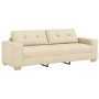 Conjunto de Sofá de 3 Piezas con Cojines de Tela Crema de , Sofás - Ref: Foro24-3324635, Precio: 628,41 €, Descuento: %