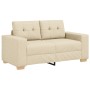 Conjunto de Sofá de 3 Piezas con Cojines de Tela Crema de , Sofás - Ref: Foro24-3324635, Precio: 628,41 €, Descuento: %