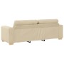 Conjunto de Sofá de 3 Piezas con Cojines de Tela Crema de , Sofás - Ref: Foro24-3324635, Precio: 628,41 €, Descuento: %