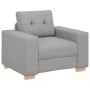 Juego de Sofá de 3 Piezas con Cojines en Tela Gris Nube de , Sofás - Ref: Foro24-3324636, Precio: 633,08 €, Descuento: %