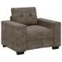Juego de Sofá de 3 Piezas con Cojines de Cuero Sintético Gris Oscuro de , Sofás - Ref: Foro24-3324638, Precio: 680,07 €, Desc...