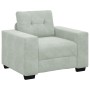 Conjunto de sofá de 3 piezas con cojines en terciopelo gris claro de , Sofás - Ref: Foro24-3324639, Precio: 634,20 €, Descuen...