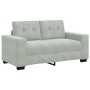 Conjunto de sofá de 3 piezas con cojines en terciopelo gris claro de , Sofás - Ref: Foro24-3324639, Precio: 634,20 €, Descuen...