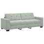 Conjunto de sofá de 3 piezas con cojines en terciopelo gris claro de , Sofás - Ref: Foro24-3324639, Precio: 634,20 €, Descuen...