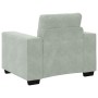 Conjunto de sofá de 3 piezas con cojines en terciopelo gris claro de , Sofás - Ref: Foro24-3324639, Precio: 634,20 €, Descuen...