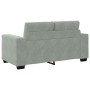 Conjunto de sofá de 3 piezas con cojines en terciopelo gris claro de , Sofás - Ref: Foro24-3324639, Precio: 634,20 €, Descuen...