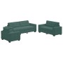 Set de Sofá de 3 Piezas con Cojines en Terciopelo Verde Oscuro de , Sofás - Ref: Foro24-3324641, Precio: 616,86 €, Descuento: %
