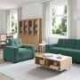Set de Sofá de 3 Piezas con Cojines en Terciopelo Verde Oscuro de , Sofás - Ref: Foro24-3324641, Precio: 616,86 €, Descuento: %
