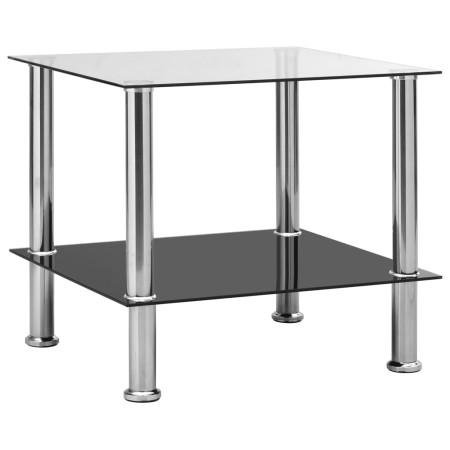 Mesa auxiliar de vidrio templado transparente 45x50x45 cm en Mesas auxiliares | Comprar online en Foru.es