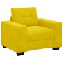 Conjunto de sofá de 3 piezas con cojines de terciopelo amarillo de , Sofás - Ref: Foro24-3324645, Precio: 617,84 €, Descuento: %