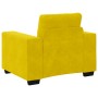 Conjunto de sofá de 3 piezas con cojines de terciopelo amarillo de , Sofás - Ref: Foro24-3324645, Precio: 617,84 €, Descuento: %