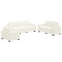 Juego de Sofá de 3 Piezas con Cojines de Terciopelo Crema de , Sofás - Ref: Foro24-3324647, Precio: 644,28 €, Descuento: %